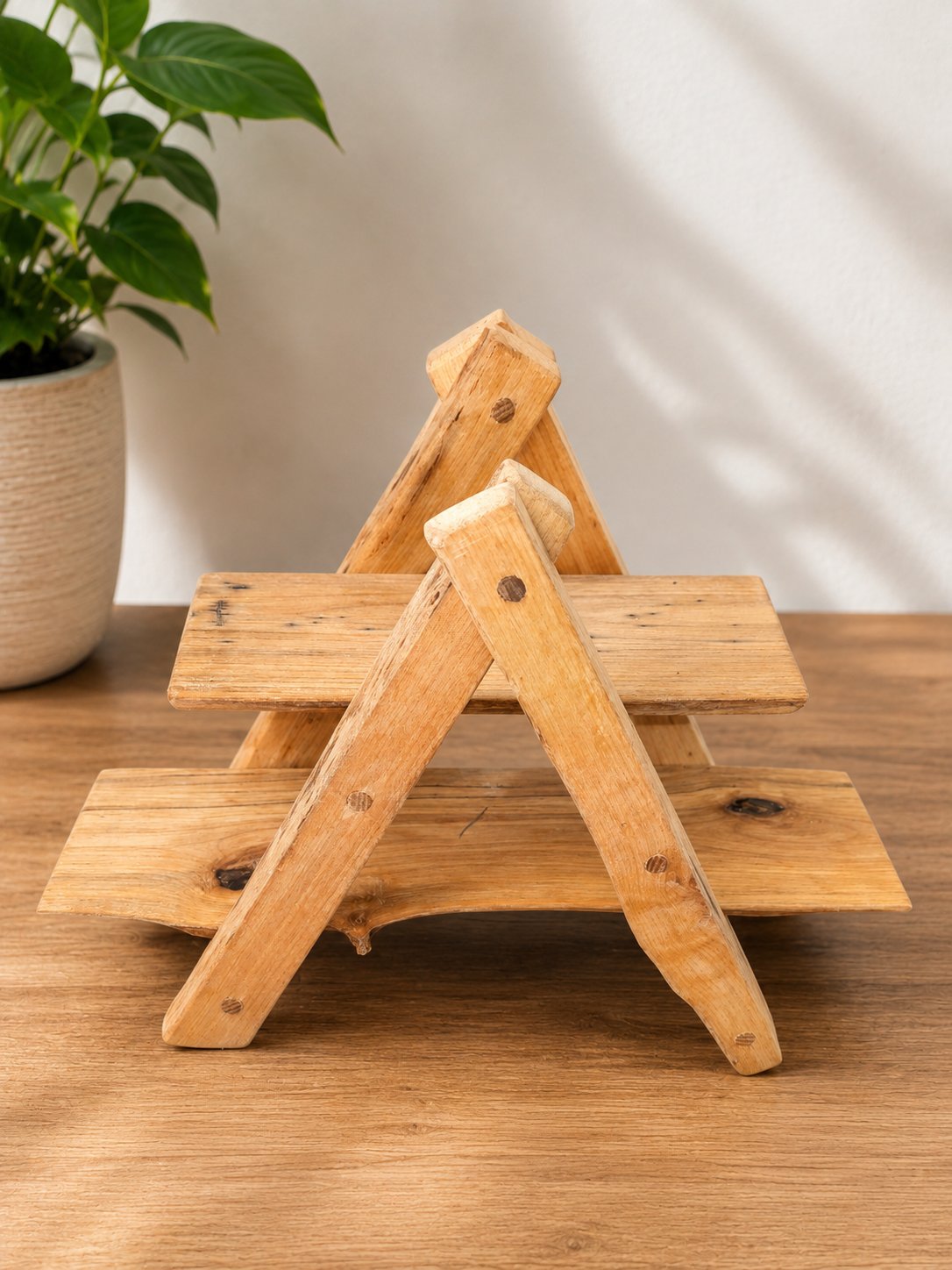 Handmade wood stand on sale
